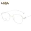 Nueva tendencia de moda armazón de gafas TR para hombre y mujer armazón de gafas artístico 8039 armazón óptico cuadrado ligero al por mayor