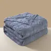 Nueva Colcha de Gasa de Algodón Puro con Manta Cubierta de Jacquard Hueco, Manta Casual del Mismo Estilo que los Bloggers, Suave y Amigable con la Piel