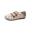 2026 Zapatos Planos Casuales de Malla para Mujer, Estilo Étnico Retro de Verano, Mocasines Calados, Slip-On