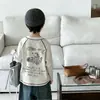 Camiseta de algodón puro para niño, colección primavera y otoño 2026, talla pequeña y mediana, top fino estilo japonés ins para niños, camiseta interior de manga larga para niños