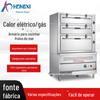 Armário integrado a gás e vapor, armário para cozimento a vapor de frutos do mar, aquecimento elétrico 90/120, conversão de frequência, armário integrado, equipamento para cozimento a vapor de frutos do mar com três portas
