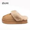 Puxi Xingyue Outono e Inverno Novo Casal Botas de Neve para Exterior Bolsa Feminina Salto Botas Quentes de Solado Grosso Forradas com Lã Sapatos de Algodão