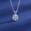 Xiaohongshu Kuaishou Douyin Influenciador Live Colar Banhado a Prata Pedra de Alto Carbono Diamante Quadrado Gota Forma de Pera Pingente Feminino Atacado