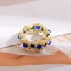 Venta Directa al por Mayor del Fabricante Anillos Pequeños Hechos a Mano con Flores y Cuentas de Arroz, Estilo Hyuna, Anillos Estilo Ins de Celebridades de Internet Coreanas para Mujeres