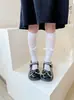 Calcetines Largos para Niñas, Malla de Verano Finos Transpirables Estilo Princesa para Pantorrilla, Calcetines Altos Anti-Mosquitos para Estudiantes de Niños Mayores