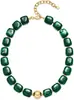 Collar de Bolas de Resina Transparente Arcoíris Estilo Nuevo Europeo y Americano Transfronterizo, Accesorio de Cuello Versátil de Moda para Mujer