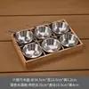 Set Creativo de Vajilla de Nueve Compartimentos para Restaurantes Comerciales de Hot Pot y Barbacoa, Plato con Guarniciones, Bandeja de Bambú, Plato de Exhibición Dividido