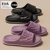 Chinelos de EVA para Mulheres, Verão com Solado Grosso para Uso Externo, Chinelos Antiderrapantes para Banheiro e Chuveiro, Chinelos Internos para Casa Masculinos