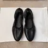 Zapatos planos de piel de cordero súper suaves Kendall mismo estilo fila de mujeres estilo lazo zapatos individuales boca poco profunda cuero suave suela suave zapatos de abuela