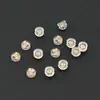 Tapones de Silicona Transparentes de Plata de Ley 925 Aretes de Hamburguesa de Oro de 18K Antideslizantes Anticaída Tapón Trasero Accesorios para Aretes diy A50