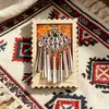 Imán de Refrigerador Cultural y Creativo de la Aldea Miao Qianhu de Guizhou, Corona Miao, Imán de Refrigerador Teñido con Índigo para Tocados Miao, Refrigerador con Bordado Miao
