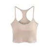 Top Racerback Novo Estilo Primavera e Verão com Bojos Embutidos, Camada Base Modeladora, Pode Ser Usado como Peça Externa