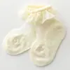 Calcetines de Bebé 2026 Verano Malla Fina para Niñas Calcetines de Seda de Hielo Cristal Patrón de Ola Antienganches Corte Libre