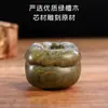 Ruyi de Caqui Madera Maciza de Sándalo Verde Natural Tallado Adornos Pastorales de Caqui Artesanías de Tallado con Mango Creativo Juego Literario