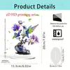 Atmósfera Primaveral Transfronteriza Flores Púrpuras y Pájaros Decoraciones para Escritorio en Casa Adornos Acrílicos 2D Creativos