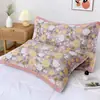 Funda de Almohada de Gasa de Algodón Pareja Dibujos Animados Jacquard Engrosada Espesor de Ocho Capas Transpirable Envío Directo Transpirable Engrosada