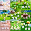 Figuras lindas populares, adornos de resina para micro-paisajismo, varios estilos, adecuados para transmisiones en vivo, venta al por mayor mixta, decoraciones DIY y adornos pequeños de escritorio.