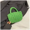 Bolsa de Tecido de Algodão Portátil Quente Transfronteiriça Nova Bolsa Portátil Pura Feita à Mão para Férias na Praia Bolsa Feminina Versátil