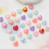 Cuentas acrílicas con forma de corazón de sándwich de caramelo de leche Huhu, accesorios para collar y pulsera de cuentas hechos a mano