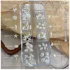 Set de Accesorios para Uñas con Forma de Estrella, Concha, etc. de 12 Piezas Popular Transfronterizo Aurora Caracola Coco Árbol DIY Portátil Accesorios de Pedrería para Uñas