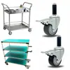 Rueda Universal de Tubería Lean 2 pulgadas 3 pulgadas 4 pulgadas Tipo Expansión Rueda con Freno para Tubo Redondo Mesa de Trabajo Rueda Compuesta para Tubería