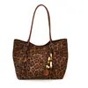 2026 Nova Tendência Estampa de Leopardo Bolsa Tote de Grande Capacidade para o Dia a Dia Bolsa de Ombro Único/Sob o Braço Bolsa de Moda Estilosa para Mulheres
