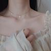 Collar de Cruz de Corazón de Diamante Brillante de Plata Esterlina 925 para Mujer, Diseño Simple de Nicho Ins, Cadena para Clavícula con Incrustaciones de Diamantes 0104t