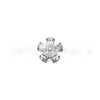 Pendientes de Titanio F136 Flor de Cerezo Stud Cinco Pétalos Stud para Cartílago de la Oreja G23 Incrustado Circonita Stud para Lengua Stud para Labio Joyería para Piercings Corporales