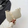 Bolsa de Ombro Simples Moda Feminina Nova Bolsa de Axila Popular Moda Feminina Fresca Versátil Pequena Bolsa Este Ano Preto