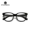 STUDIOMUKU Gafas Frescas de Madera Cuadradas Pequeñas Artísticas Retro Ultraligeras Planas Armazón para Gafas de Miopía para Hombres Mujeres
