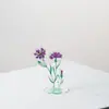 Adorno acrílico de pie para decoración de escritorio, lindo diseño floral, decoración de regalo, decoración del hogar, portamensajes transfronterizo
