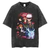 Camiseta de Anime Jujutsu Kaisen Lavado Vintage Camiseta Gojo Sat