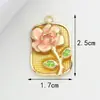 Accesorios para Joyería DIY Estilo Chanel Pequeños Transfronterizos, Joyería DIY Hecha a Mano con Flor Ovalada, Accesorios para Joyería DIY de Aleación Esmaltada