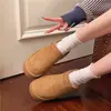 Nuevos Zapatos de Invierno Medios para Mujer Zapatos de Algodón Botas de Nieve Cálidas de Invierno 2026 Sin Cordones Suela Gruesa Exteriores Peludos