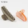 Nuevo Clip de Tiburón Triangular Simple de Color Sólido Elegante de Wjia con un Toque de Alta Gama, Pinza para el Cabello Grande Macaron Accesorio para el Cabello