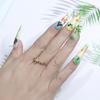 Patch de unha para manicure finalizado removível usar manicure repetida feminina removível cabeça quadrada comprimento médio unhas postiças