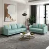 Sofá Moderno Simples Aluguel de Apartamento Sofá para Apartamento Pequeno Recepção de Escritório Sofá Estofado Sofá de Couro Resistente a Arranhões de Gato