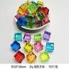 Cubo de Hielo Simulado DIY Hecho a Mano Miniatura Resina Comida Juguete Cubo de Hielo Falso Transparente Cuadrado Bar Accesorios para Sesión de Fotos Decoración