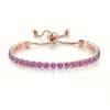 Pulsera de Mujer de Zirconia de 3 mm con Diamantes Completos de Gran Venta, Pulsera de Moda de Lujo Ligero con Temperamento, Joyería de Diseño de Nicho para Celebridades de Internet al por Mayor