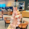 Llavero Creativo de Nube Colorida con Cuentas, Cuentas Pintadas a Mano, Cadena de Flor para Teléfono Móvil, Colgante para Mochila Escolar de Estudiante, Pequeño Regalo para Mejor Amigo