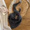 Bufanda Triángulo Rayada de Otoño e Invierno para Niños, Calentador de Cuello para Niños y Niñas, Cálida, Cortavientos, Resistente al Frío, Versátil, Felpa, Estilo Coreano