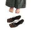 Sandalias de Tacón de Cuña para Mujer Evening Wind Estampado de Leopardo 2026 Nuevas Sandalias de Tacón Alto para Exteriores con Tirantes Delgados Zapatos de Verano Sandalias Francesas de Punta de Pinza