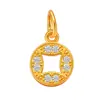 Pingente Coração Encravado com Diamantes em Prata S925 Cabacinha da Sorte Lua Colar Pulseira DIY Feito à Mão Acessórios de Joias Pequenos Acessórios