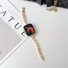 Para Apple Applewatch Relógio S9-1se Geração Tipo H Metal Cravejado de Diamantes Pulseira iwatch S8