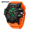 Reloj electrónico deportivo Sanda transfronterizo para estudiantes, reloj para hombre genial y moderno, reloj impermeable multifuncional para exteriores