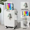 Maleta de viaje de gran capacidad, multifuncional, de color sólido, apta para estudiantes, con ruedas giratorias silenciosas y cerradura de combinación, ligera