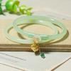 Pulsera de cascabeles con colgante de cristal fresco tejida a mano fábrica de pulseras de cascabeles venta al por mayor pulsera antigua de gran venta