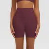 Pantalones Cortos de Yoga Cepillados Amigables con la Piel Transfronterizos de Cintura Alta Control de Abdomen Pantalones de Fitness Levantamiento de Glúteos Ajustados Pantalones Cortos Deportivos para Yoga Melocotón