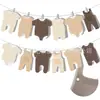 Guirnalda de papel con forma de mameluco para decoración de baby shower, guirnalda con forma de ropa para la fiesta de celebración del primer mes y los 100 días del bebé