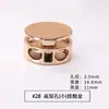 Hebilla de Resorte Metálica Hebilla de Cuerda de Doble Agujero Hebilla de Ajuste Hebilla Redonda de Aleación Accesorios Hebilla Elástica de un Agujero Hebilla de Nariz de Cerdo Mina Terrestre